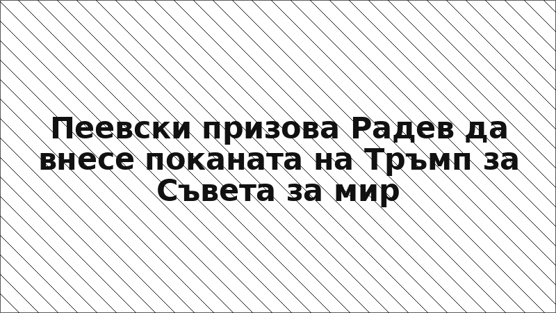 Пеевски призова Радев да внесе поканата на Тръмп за Съвета за мир