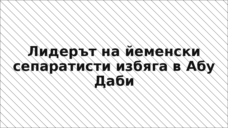 Лидерът на йеменски сепаратисти избяга в Абу Даби