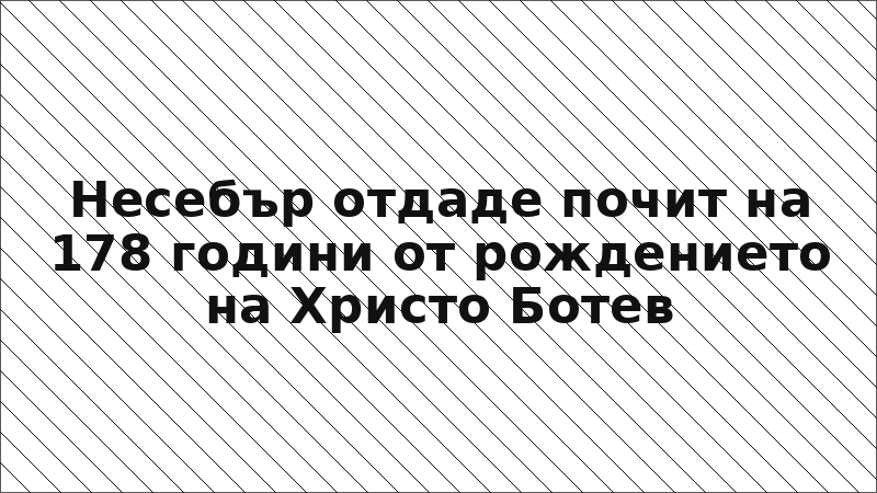 Несебър отдаде почит на 178 години от рождението на Христо Ботев