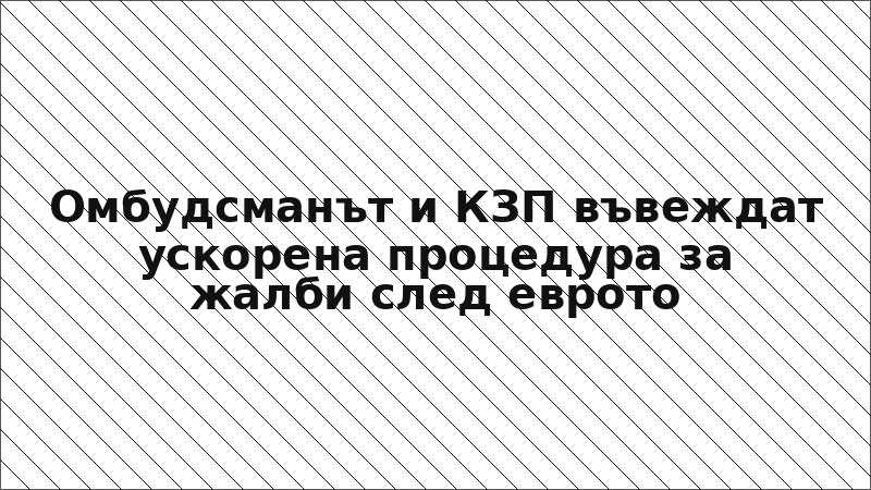 Омбудсманът и КЗП въвеждат ускорена процедура за жалби след еврото