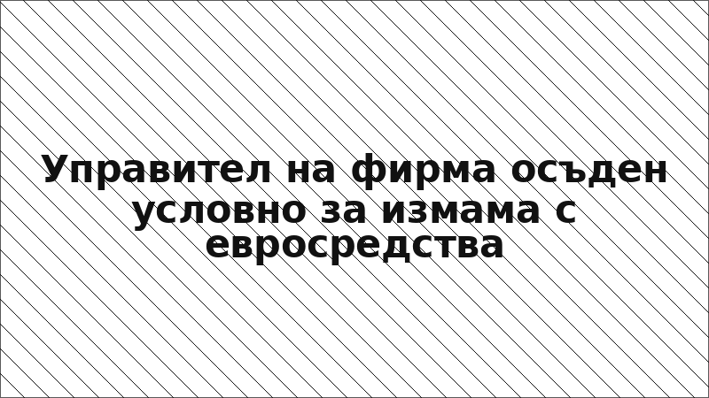 Управител на фирма осъден условно за измама с евросредства