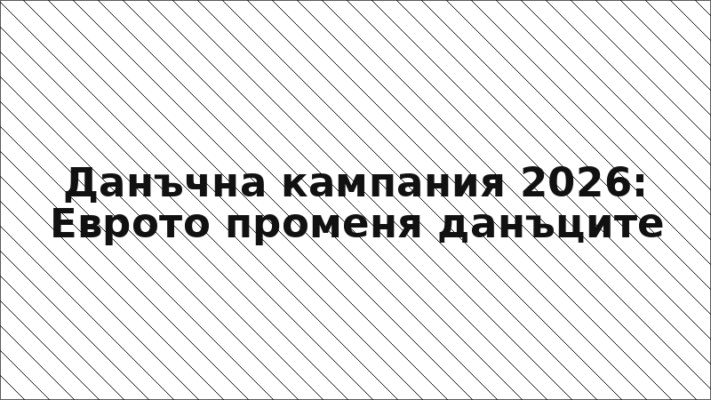 Данъчна кампания 2026: Еврото променя данъците