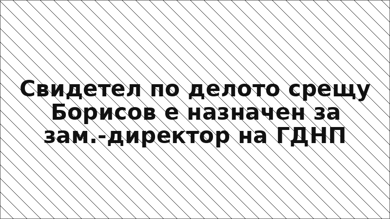 Свидетел по делото срещу Борисов е назначен за зам.-директор на ГДНП