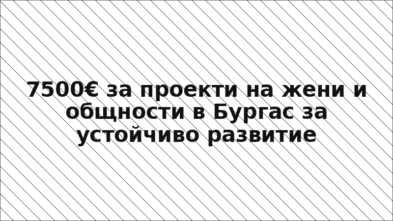 7500€ за проекти на жени и общности в Бургас за устойчиво развитие
