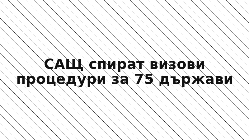 САЩ спират визови процедури за 75 държави