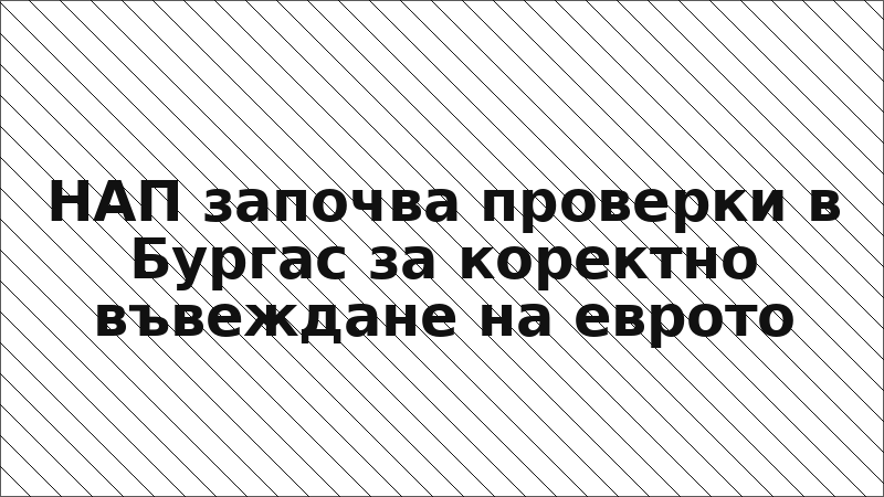НАП започва проверки в Бургас за коректно въвеждане на еврото
