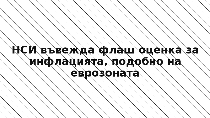 НСИ въвежда флаш оценка за инфлацията, подобно на еврозоната