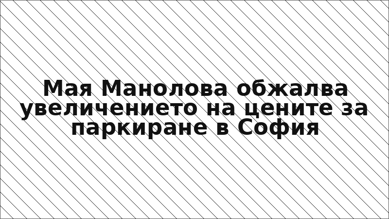 Мая Манолова обжалва увеличението на цените за паркиране в София