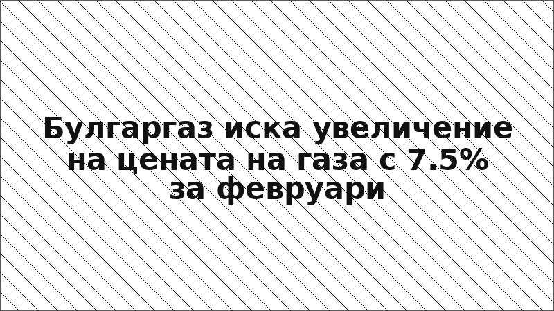Булгаргаз иска увеличение на цената на газа с 7.5% за февруари