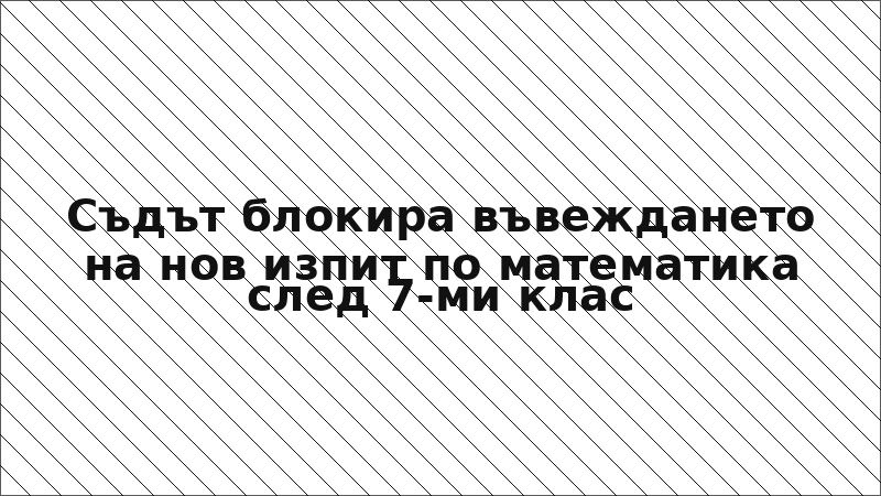 Съдът блокира въвеждането на нов изпит по математика след 7-ми клас
