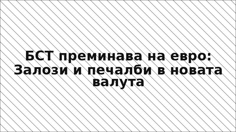 БСТ преминава на евро: Залози и печалби в новата валута