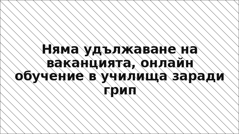 Няма удължаване на ваканцията, онлайн обучение в училища заради грип