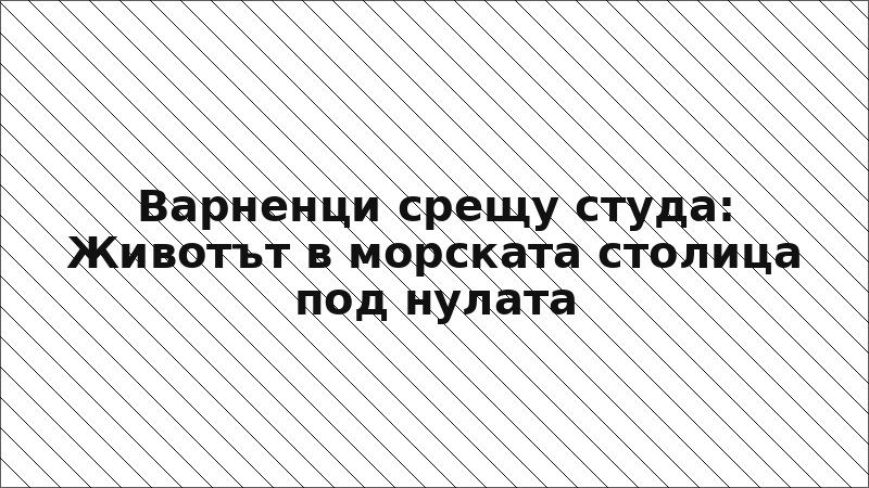 Варненци срещу студа: Животът в морската столица под нулата