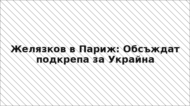 Желязков в Париж: Обсъждат подкрепа за Украйна