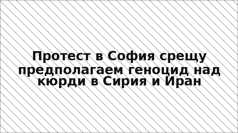 Протест в София срещу предполагаем геноцид над кюрди в Сирия и Иран