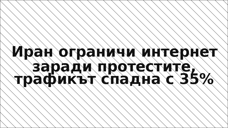 Иран ограничи интернет заради протестите, трафикът спадна с 35%
