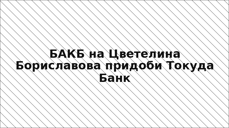 БАКБ на Цветелина Бориславова придоби Токуда Банк