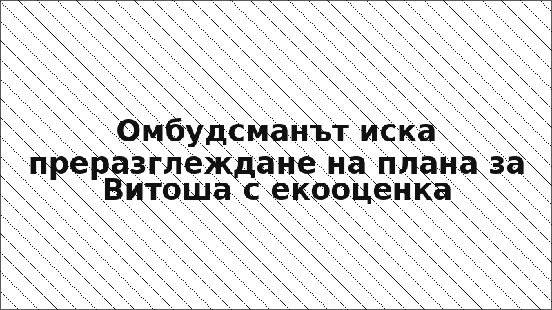 Омбудсманът иска преразглеждане на плана за Витоша с екооценка