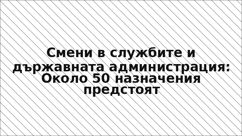 Смени в службите и държавната администрация: Около 50 назначения предстоят
