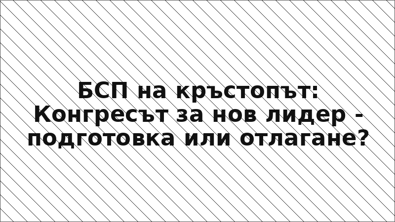 БСП на кръстопът: Конгресът за нов лидер - подготовка или отлагане?