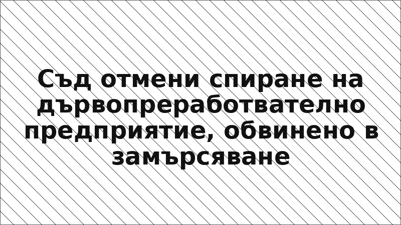 Съд отмени спиране на дървопреработвателно предприятие, обвинено в замърсяване
