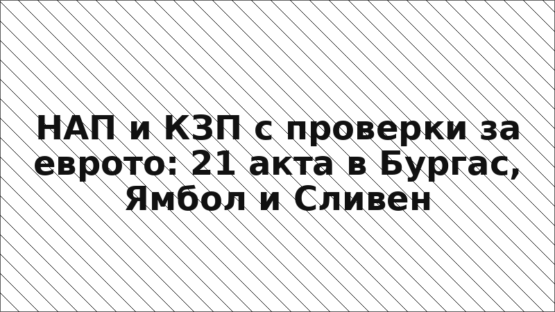 НАП и КЗП с проверки за еврото: 21 акта в Бургас, Ямбол и Сливен