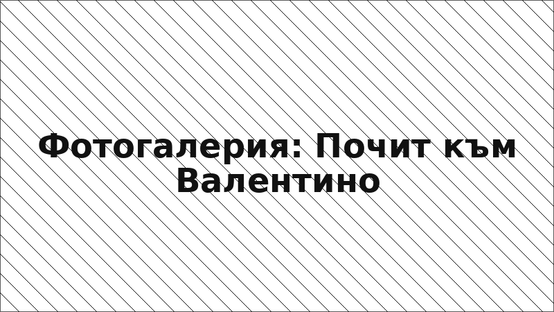 Фотогалерия: Почит към Валентино