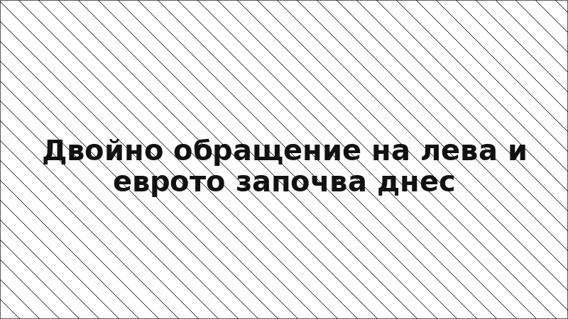 Двойно обращение на лева и еврото започва днес