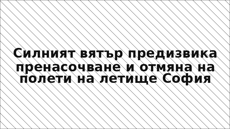 Силният вятър предизвика пренасочване и отмяна на полети на летище София