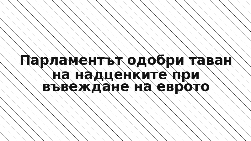 Парламентът одобри таван на надценките при въвеждане на еврото