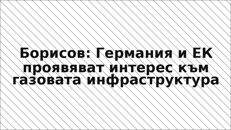 Борисов: Германия и ЕК проявяват интерес към газовата инфраструктура
