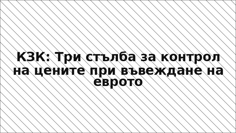 КЗК: Три стълба за контрол на цените при въвеждане на еврото