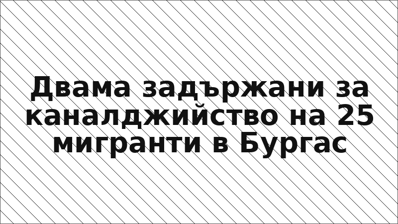 Двама задържани за каналджийство на 25 мигранти в Бургас