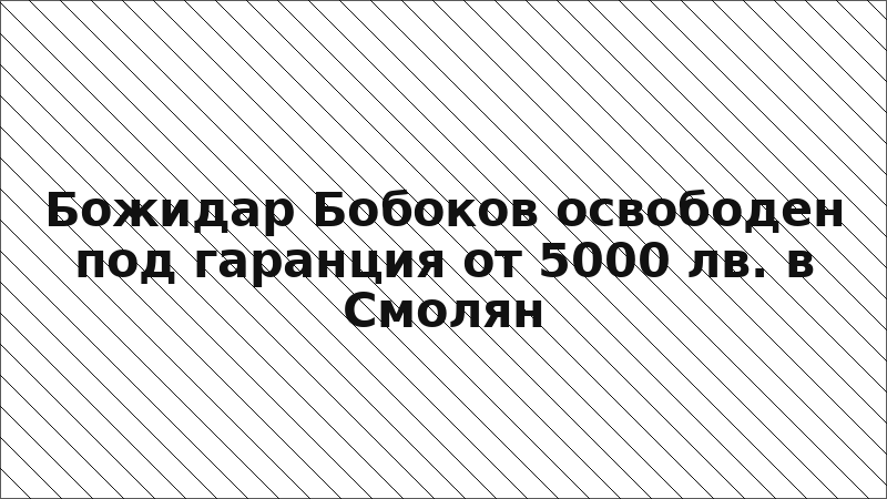 Божидар Бобоков освободен под гаранция от 5000 лв. в Смолян