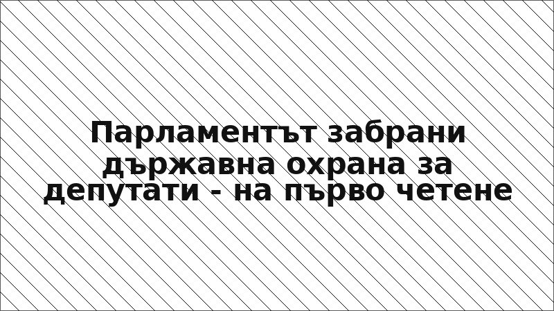Парламентът забрани държавна охрана за депутати - на първо четене