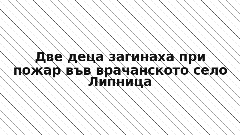 Две деца загинаха при пожар във врачанското село Липница
