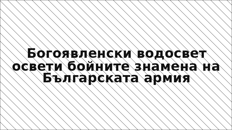 Богоявленски водосвет освети бойните знамена на Българската армия