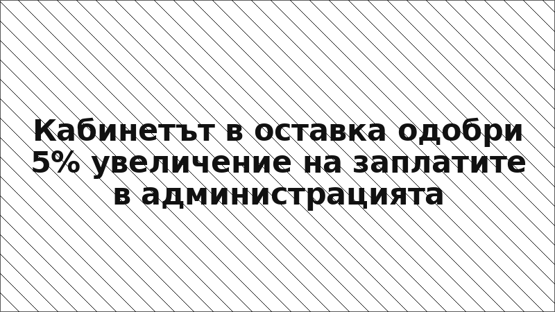 Кабинетът в оставка одобри 5% увеличение на заплатите в администрацията