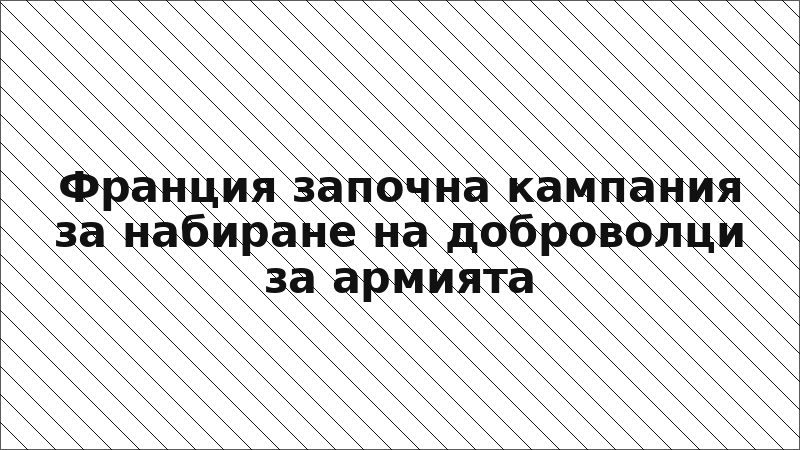 Франция започна кампания за набиране на доброволци за армията