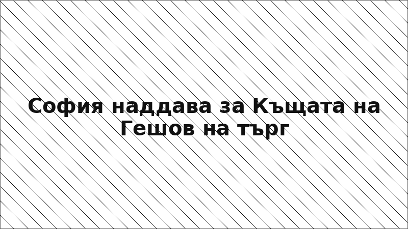 София наддава за Къщата на Гешов на търг