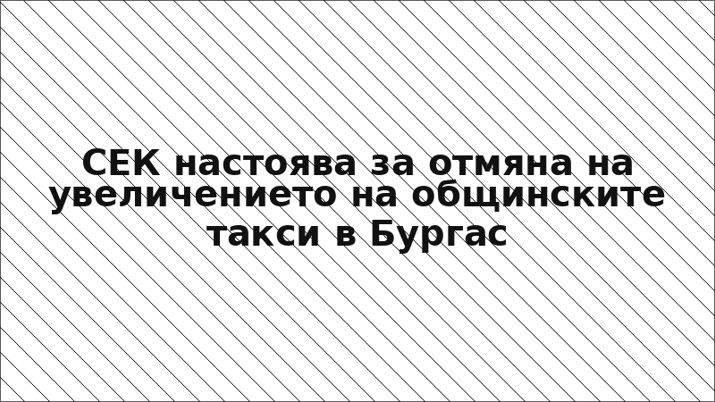СЕК настоява за отмяна на увеличението на общинските такси в Бургас