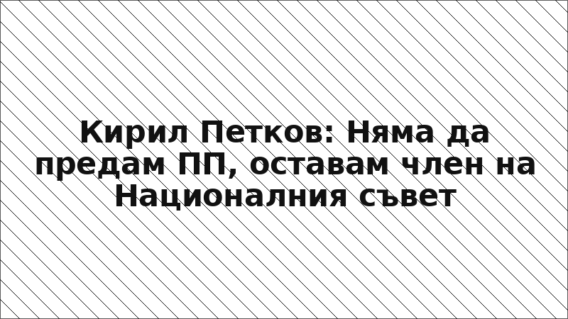 Кирил Петков: Няма да предам ПП, оставам член на Националния съвет