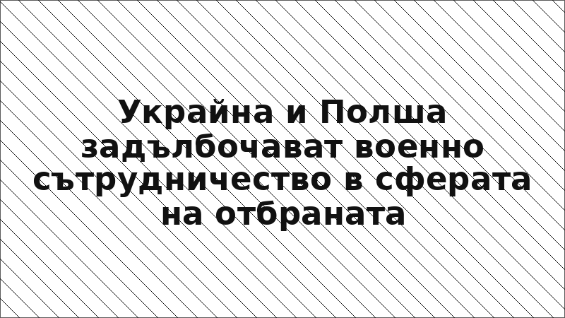 Украйна и Полша задълбочават военно сътрудничество в сферата на отбраната