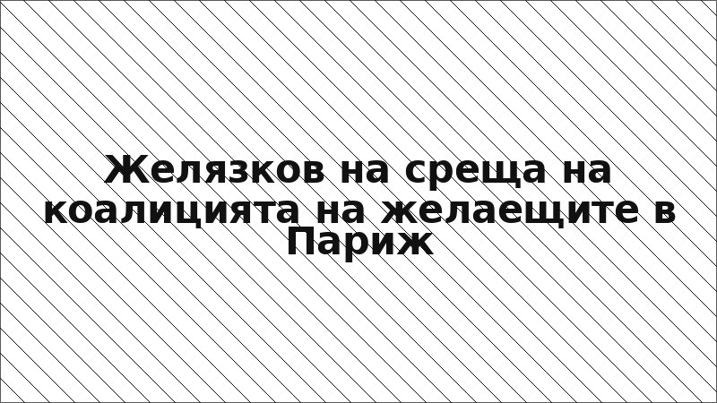 Желязков на среща на коалицията на желаещите в Париж