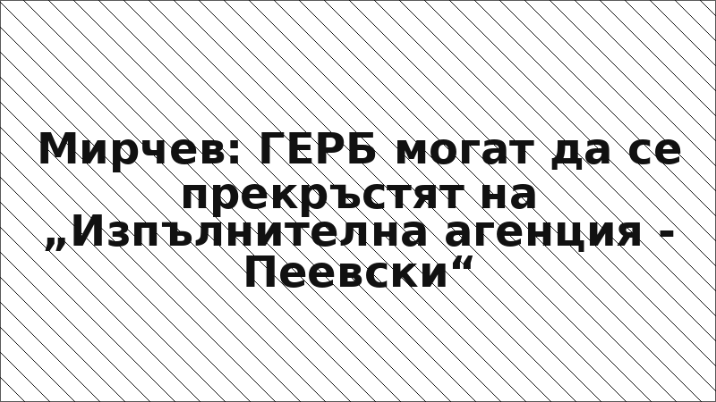 Мирчев: ГЕРБ могат да се прекръстят на „Изпълнителна агенция - Пеевски“