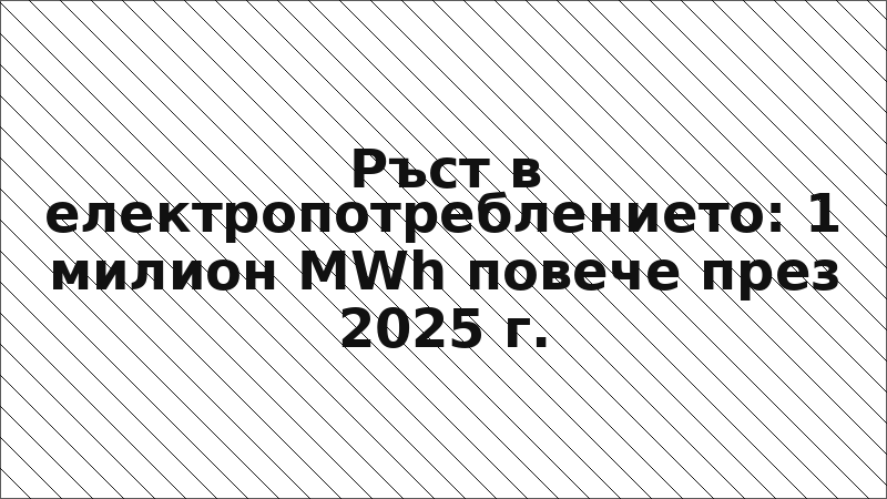 Ръст в електропотреблението: 1 милион MWh повече през 2025 г.