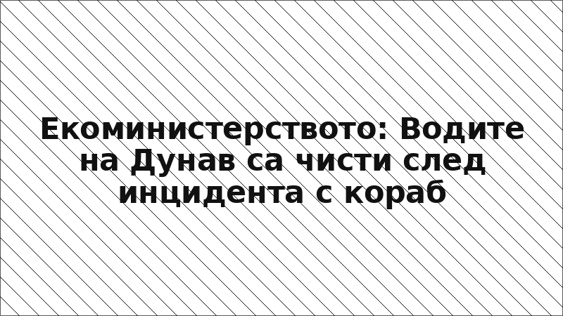 Екоминистерството: Водите на Дунав са чисти след инцидента с кораб