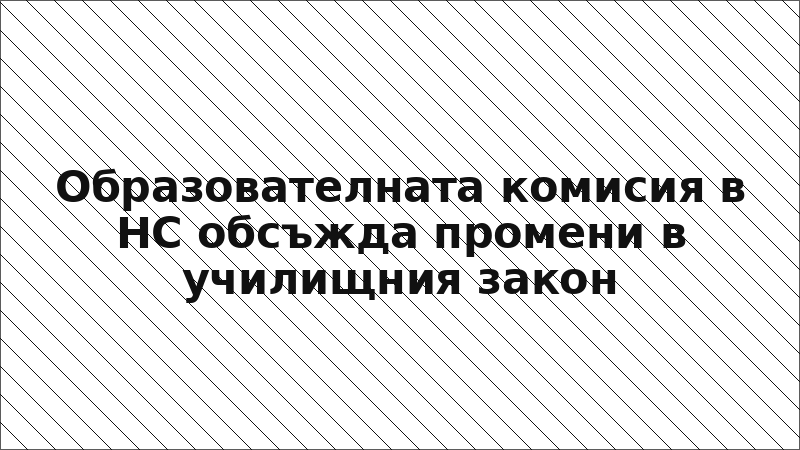 Образователната комисия в НС обсъжда промени в училищния закон