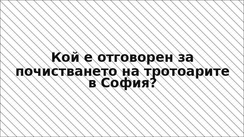 Кой е отговорен за почистването на тротоарите в София?