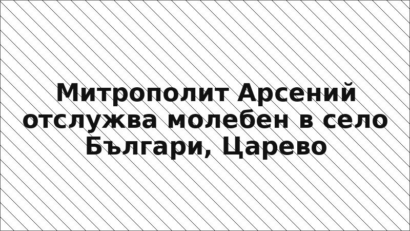 Митрополит Арсений отслужва молебен в село Българи, Царево